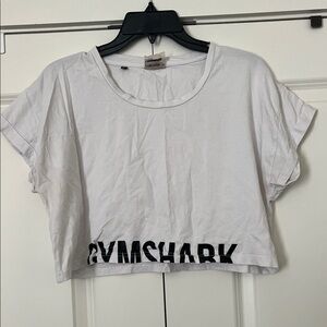 Gymshark White Short Sleeve Crop Top